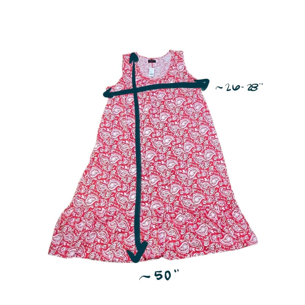 NWT Lane Bryant Paisley Sleeveless Swing Relaxed Fit Midi Tank Dress Size 22/24 - Picture 4 of 7